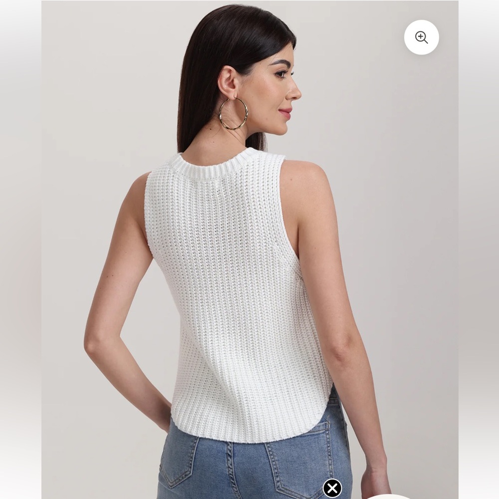 525 America BILLIE: THICK THIN VEST in Bleach White Size XL Retail $89 - Picture 3 of 7